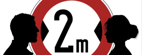 2 mètres de distance